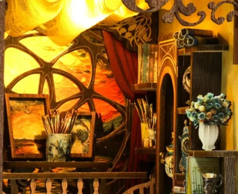 Book Nook - A World Within The Frame Gesamtansicht mit detaillierter Szenerie
