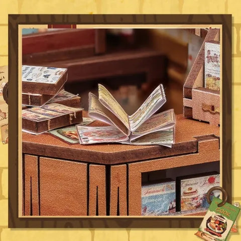 Book Nook - Cooking Bookstore Gesamtansicht mit detaillierter Szenerie