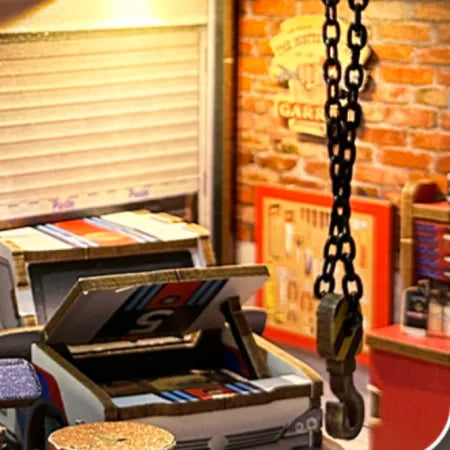 Book Nook - Garage mit detaillierten Abmessungen