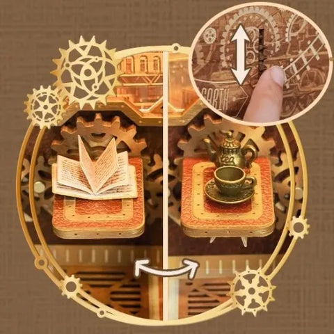 Book Nook - Magical Library Gesamtansicht mit detaillierter Szenerie