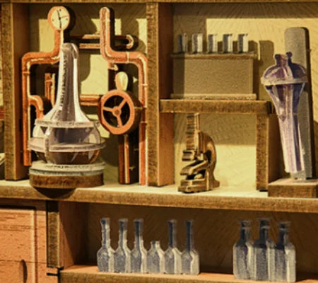 Book Nook - The Radium Lady Gesamtansicht mit detaillierter Szenerie