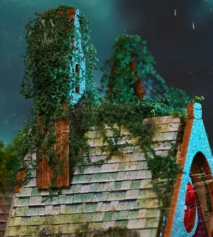 Miniature House - Halloween Night Gesamtansicht mit detaillierter Szenerie