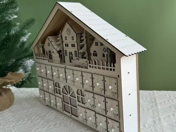 Detailansicht eines dekorativen Elements im Weißer Adventskalender 2025 mit feinen Details