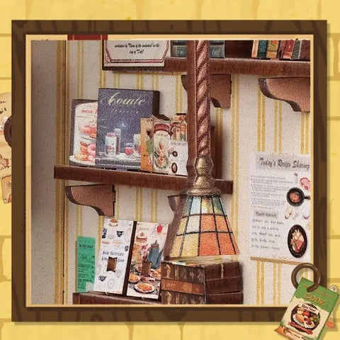 Komponenten des Book Nook - Cooking Bookstore