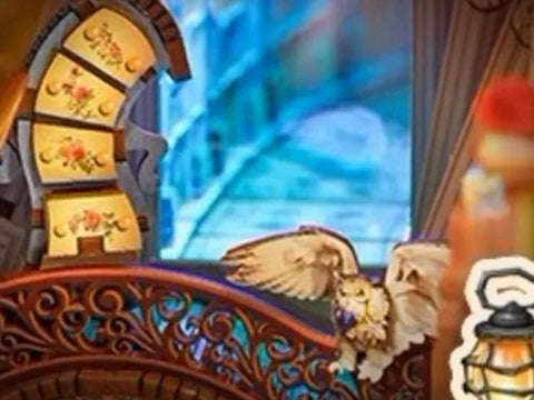 Detailansicht eines dekorativen Elements im Book Nook - Magical Library mit feinen Details