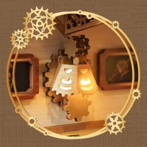 Nahaufnahme des Book Nook - Magical Library mit reichhaltigen Details