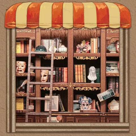 Detailansicht eines dekorativen Elements im Book Nook - The Drama Bookshop mit feinen Details