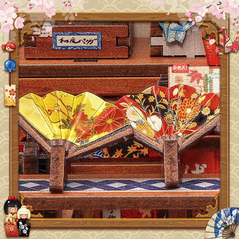 Detailansicht eines dekorativen Elements im Book Nook - Tsukino Eogi-dou mit feinen Details