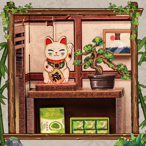 Detailansicht eines dekorativen Elements im Book Nook - Kanmi-dokoro Kurihara mit feinen Details
