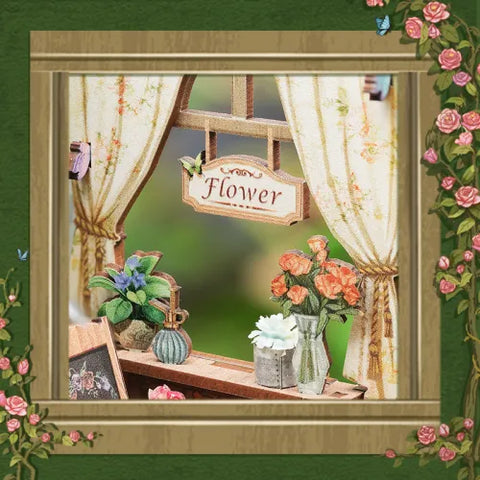 Detailansicht eines dekorativen Elements im Book Nook - Blossom Florists mit feinen Details