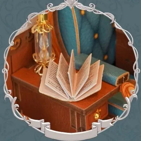 Nahaufnahme des Book Nook - European Travels mit reichhaltigen Details