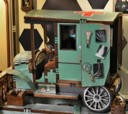 Nahaufnahme des Book Nook - The Radium Lady mit reichhaltigen Details