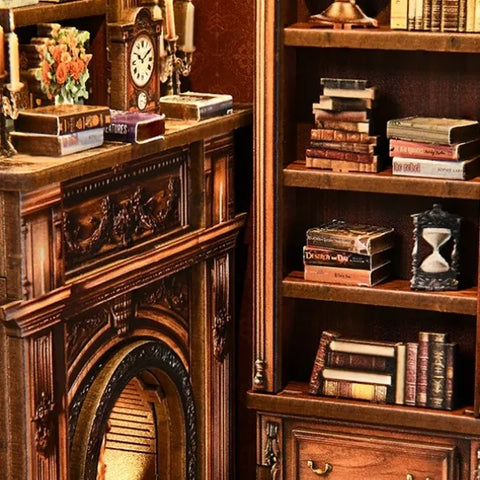 Book Nook - Twilight Library Gesamtansicht mit detaillierter Szenerie