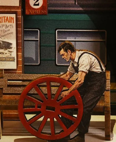 Komponenten des Book Nook - Train Repair Station