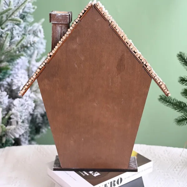 Detailansicht eines dekorativen Elements im Graues Holzhaus Adventskalender mit feinen Details