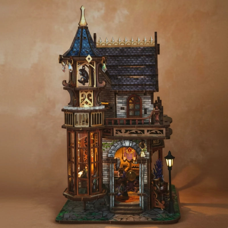 Miniatur Haus Bausatz - Time Magic Club | 3D-Holzpuzzle