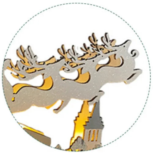 Detailansicht eines dekorativen Elements im Wooden Advent Calendars mit feinen Details