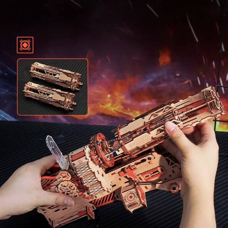 Nahaufnahme des 3D Puzzle - Burning Cyclone mit reichhaltigen Details