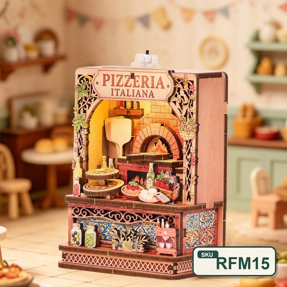 3D Holzpuzzle - Serie Märchenhafte Straßenecke | Kühlschrankmagnet
