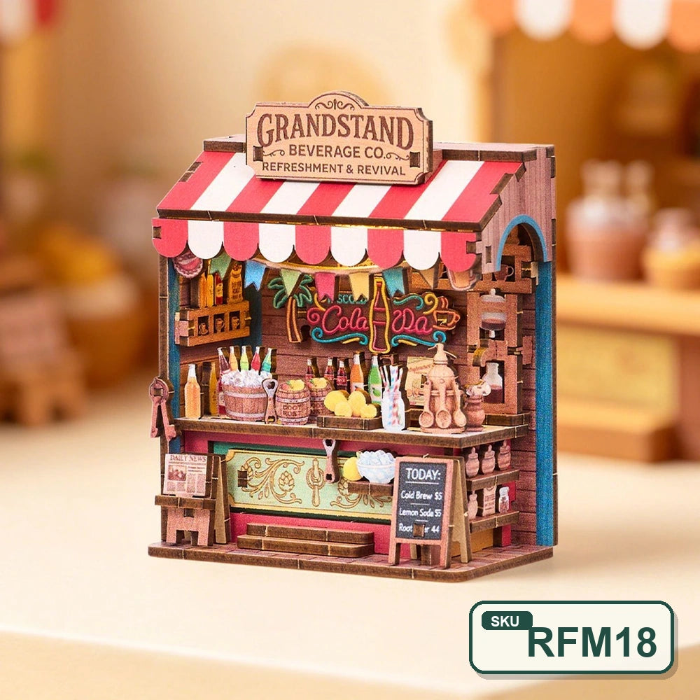 3D Holzpuzzle - Serie Märchenhafte Straßenecke | Kühlschrankmagnet