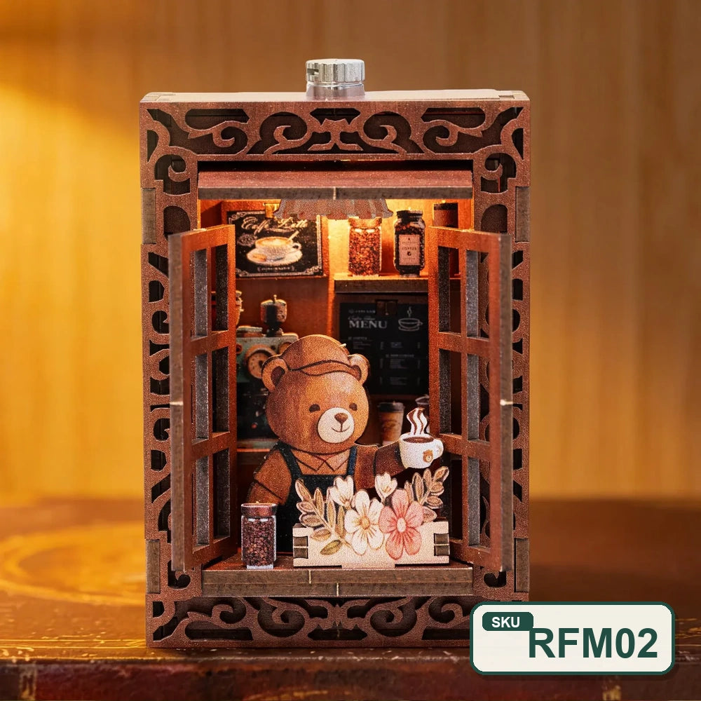 3D Holzpuzzle - Serie Märchenhafte Straßenecke | Kühlschrankmagnet