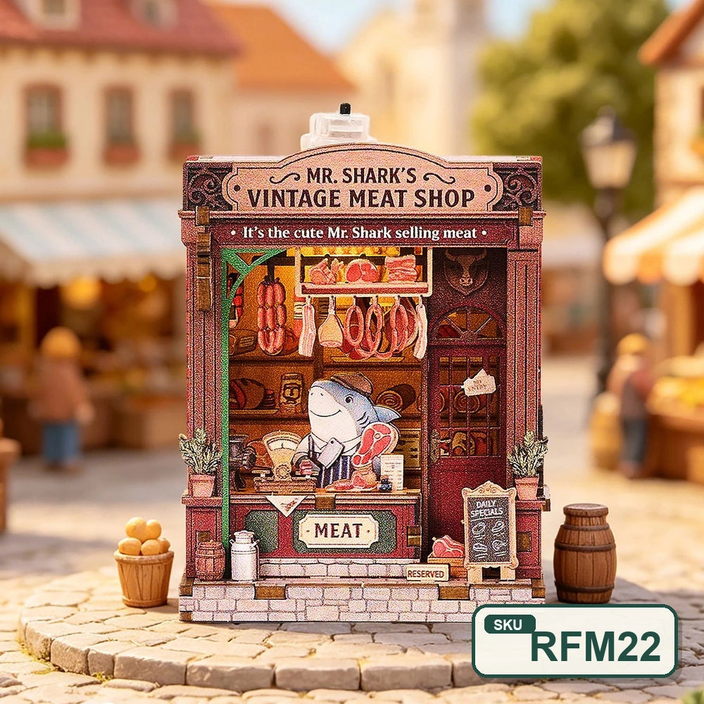 3D Holzpuzzle - Serie Märchenhafte Straßenecke | Kühlschrankmagnet