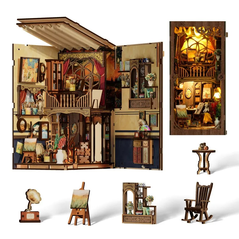Komponenten des Book Nook - A World Within The Frame