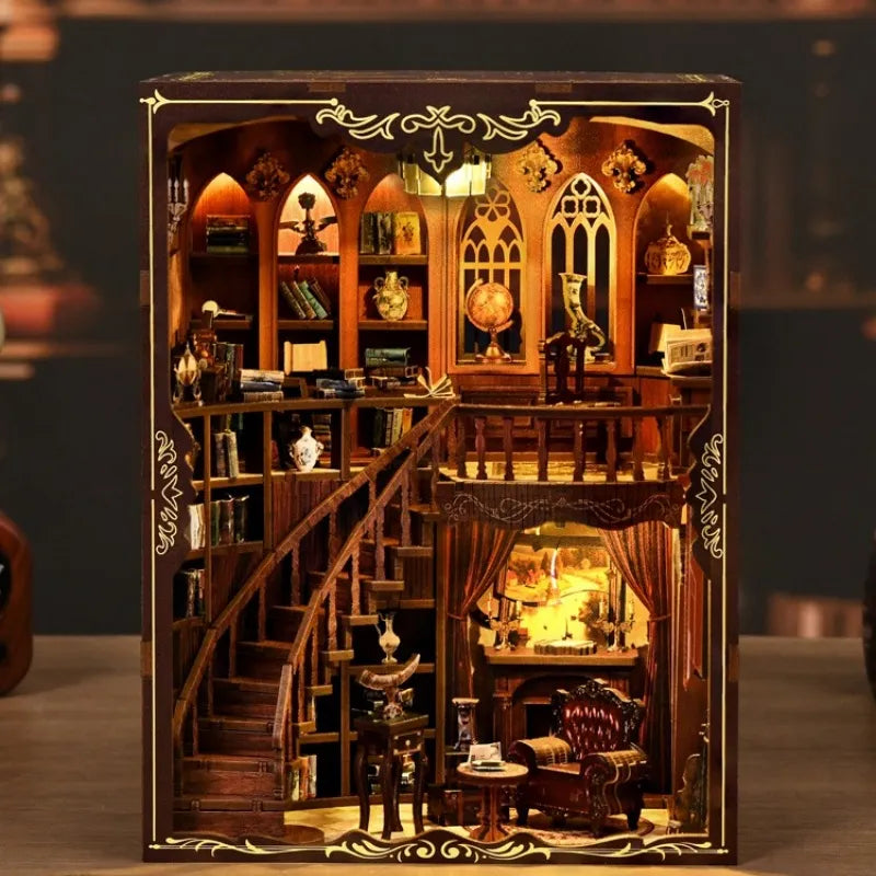 Book Nook - Ancient Rhyme Library Gesamtansicht mit detaillierter Szenerie