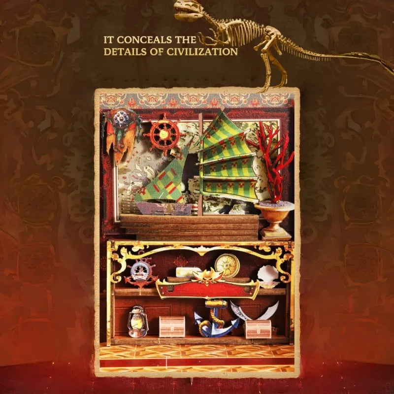 Nahaufnahme des Book Nook - Century Museum mit reichhaltigen Details