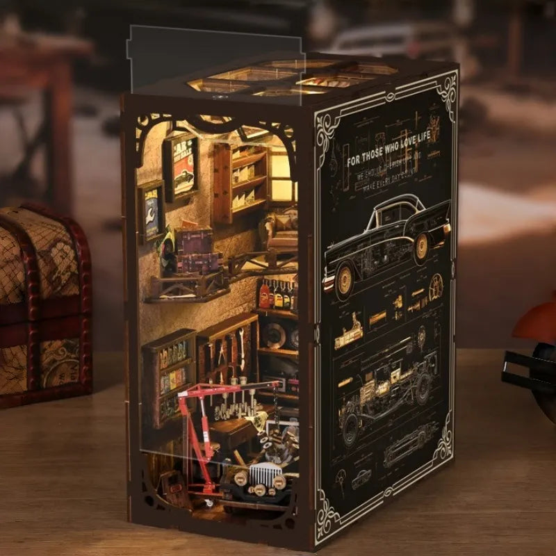 Book Nook - Craftsmanship Repair Shop mit Staubschutz und langlebigem Design