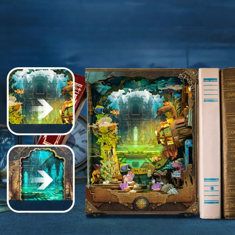 Eigenschaften des Book Nook - Discover Atlanta wie hochwertige Materialien und LED-Lichter