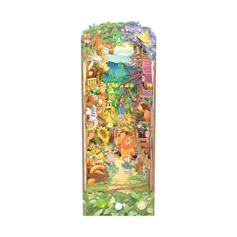 Book Nook - Dorothy's Journey Gesamtansicht mit präzise geschnittenen Holzteilen und hochwertiger Verarbeitung