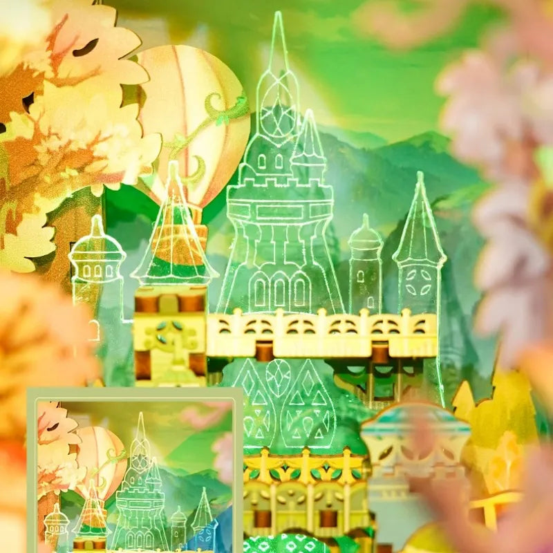 Nahaufnahme des Book Nook - Dorothy's Journey mit reichhaltigen Details