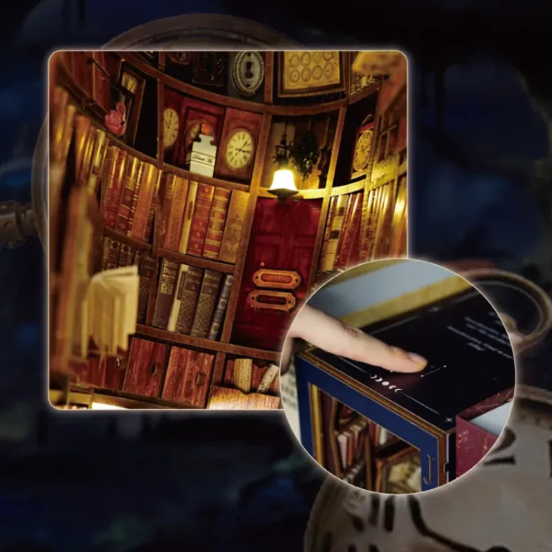 Book Nook - Falling Library mit Touch-Switch-Lichtfunktion