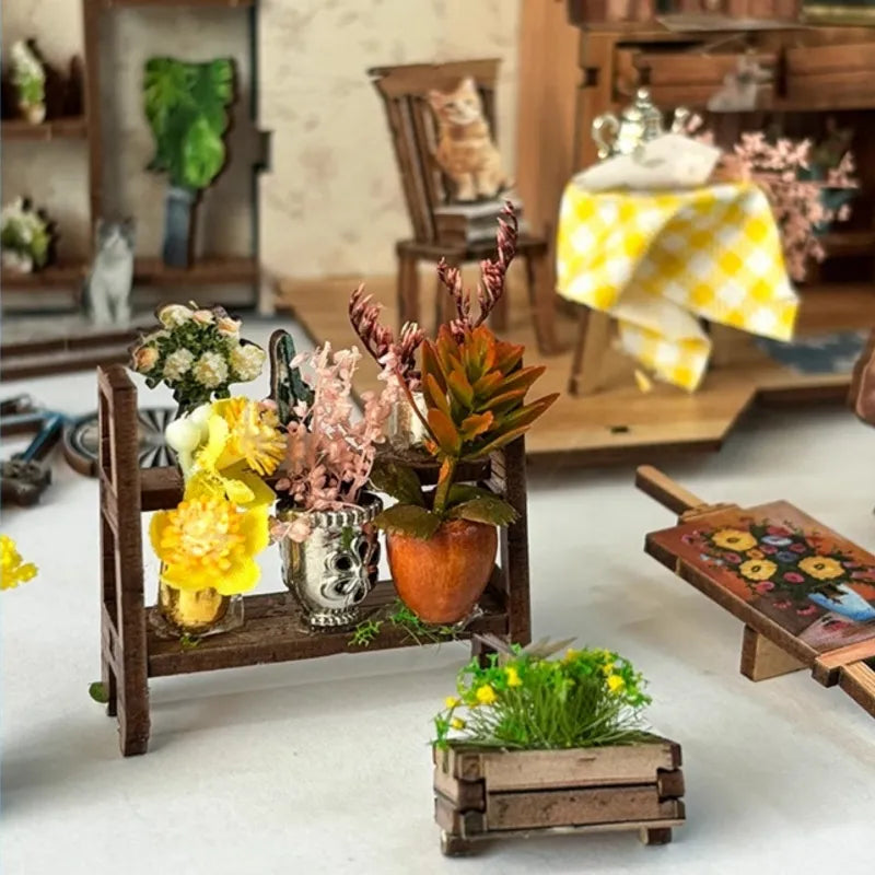 Detailansicht eines dekorativen Elements im Book Nook - Florist's On Spring Island mit feinen Details