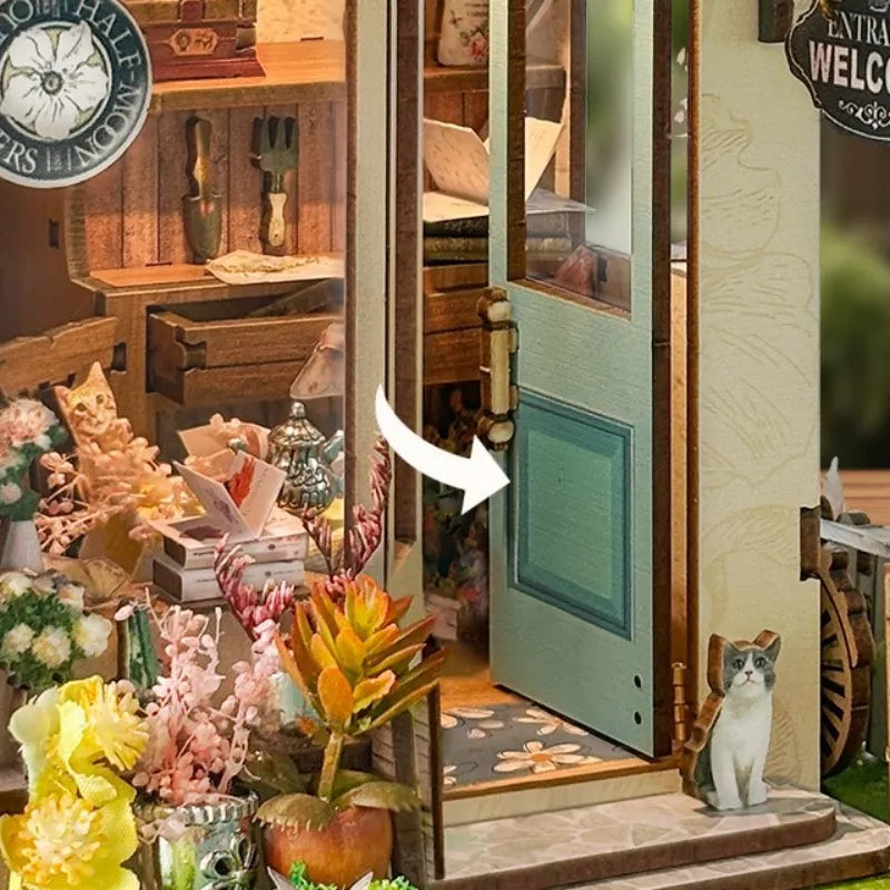 Detailansicht eines dekorativen Elements im Book Nook - Florist's On Spring Island mit feinen Details