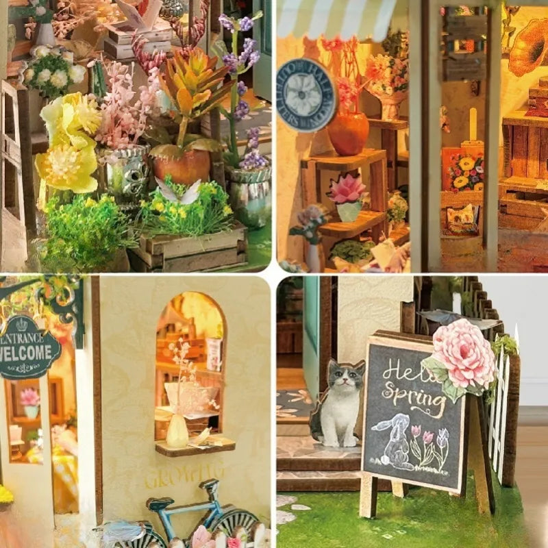 Detailansicht eines dekorativen Elements im Book Nook - Florist's On Spring Island mit feinen Details