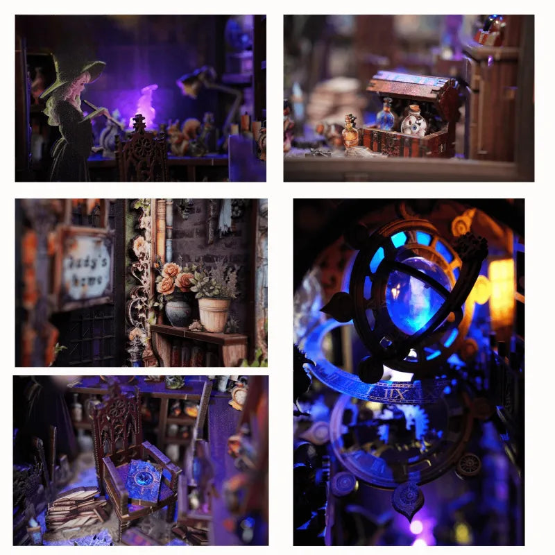 Detailansicht eines dekorativen Elements im Book Nook - Judy's Magical World mit feinen Details
