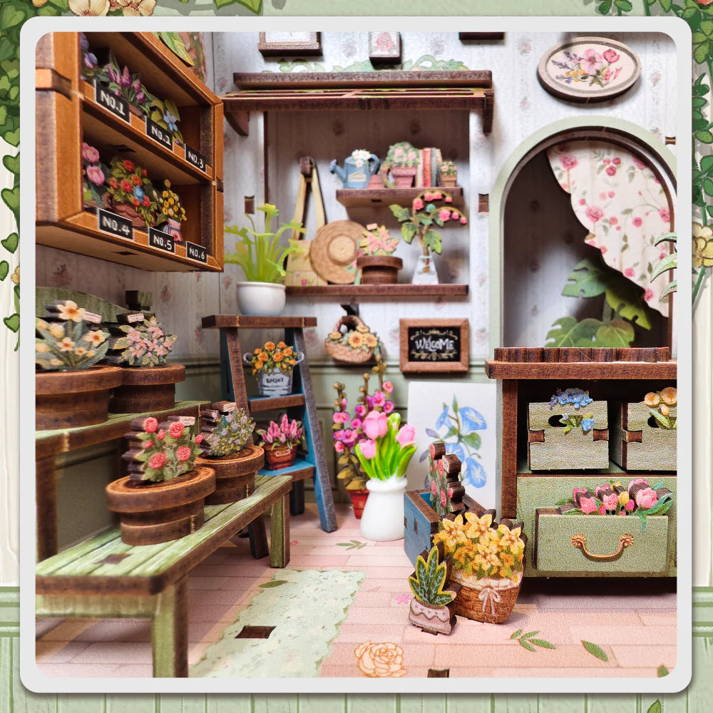 Detailansicht eines dekorativen Elements im Book Nook Kit | Champs-Élysées Florist mit feinen Details