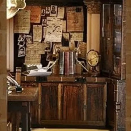 Gros plan du Book Nook - Law Library avec des détails riches et impressionnants