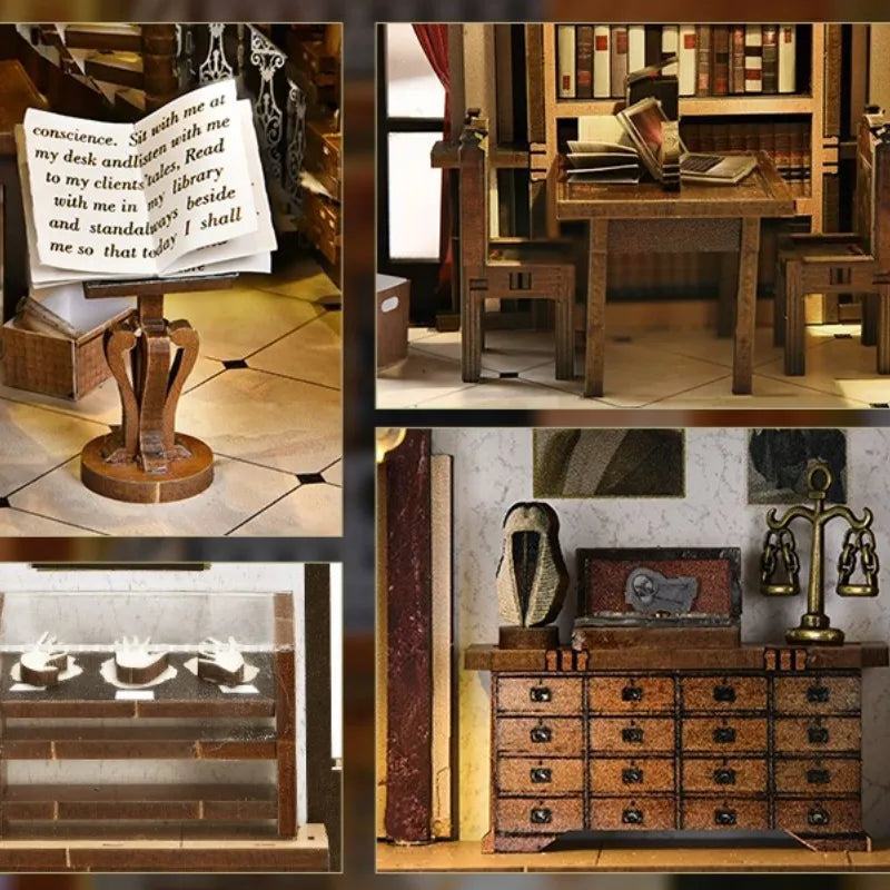 Detailansicht eines dekorativen Elements im Book Nook - Law Library mit feinen Details