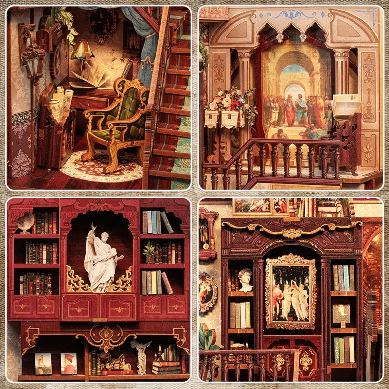 Detailansicht eines dekorativen Elements im Book Nook - Library of Wisdom mit feinen Details
