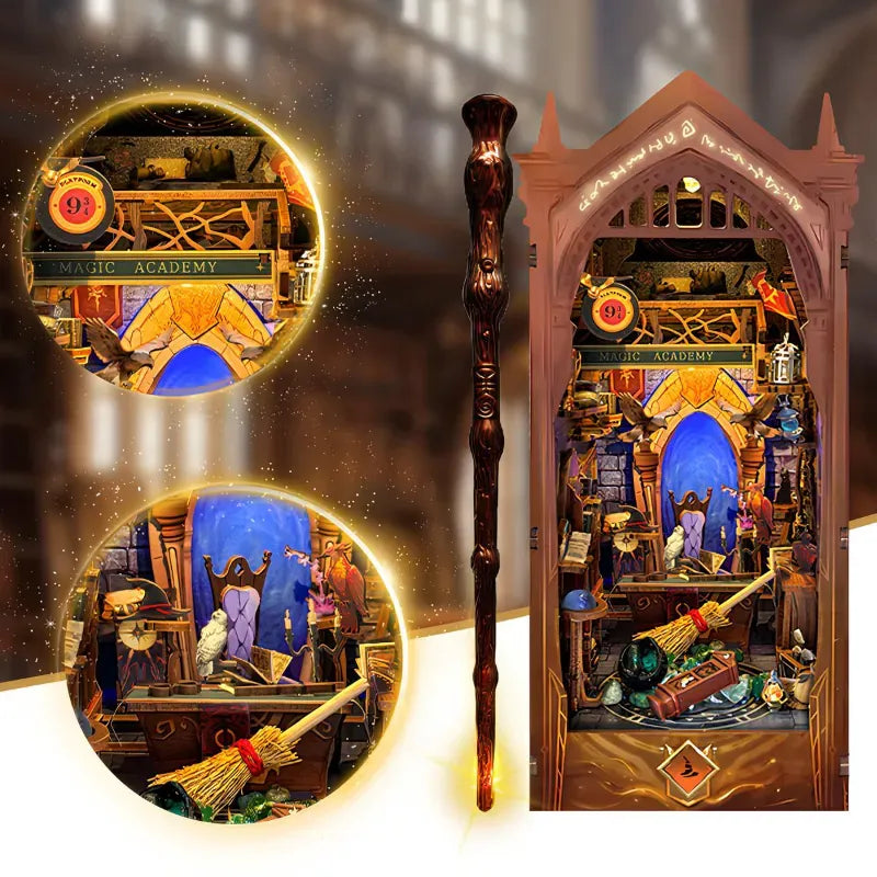 Detailansicht eines dekorativen Elements im Book Nook - Magic Academy mit feinen Details