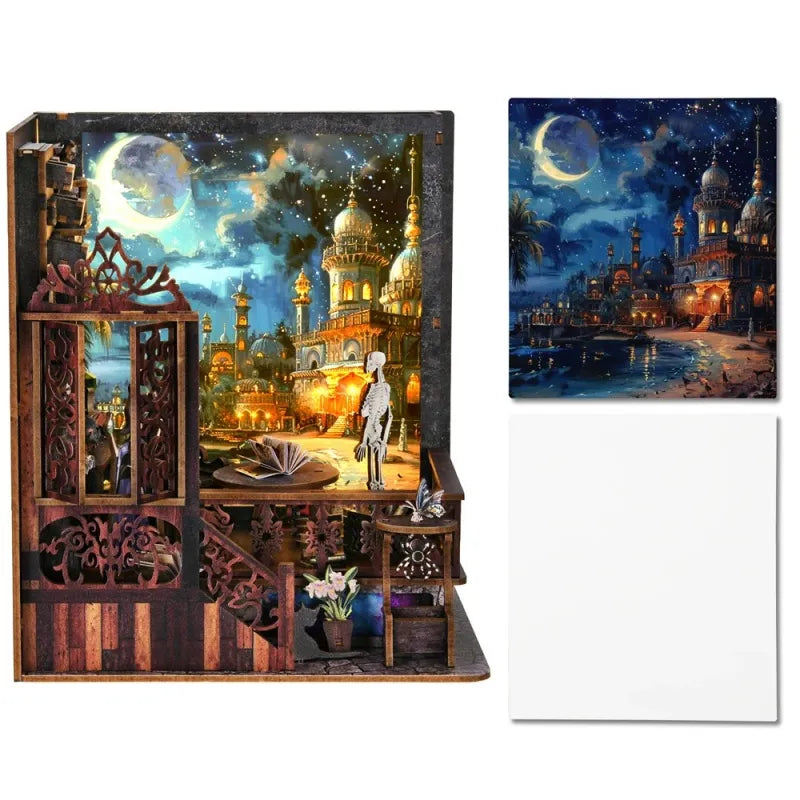 Nahaufnahme des Book Nook - Magic Exploration mit reichhaltigen Details