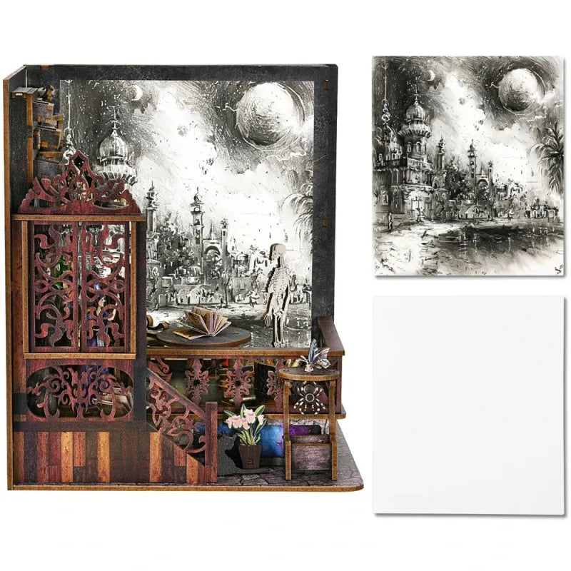 Nahaufnahme des Book Nook - Magic Exploration mit reichhaltigen Details