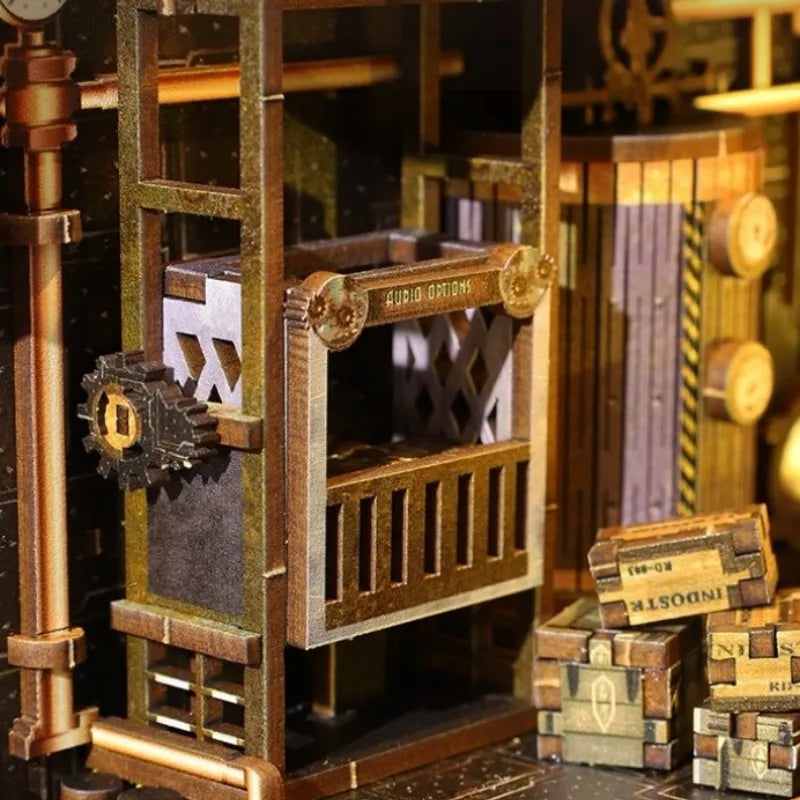 Detailansicht eines dekorativen Elements im Book Nook - Mechanical Rhythm mit feinen Details