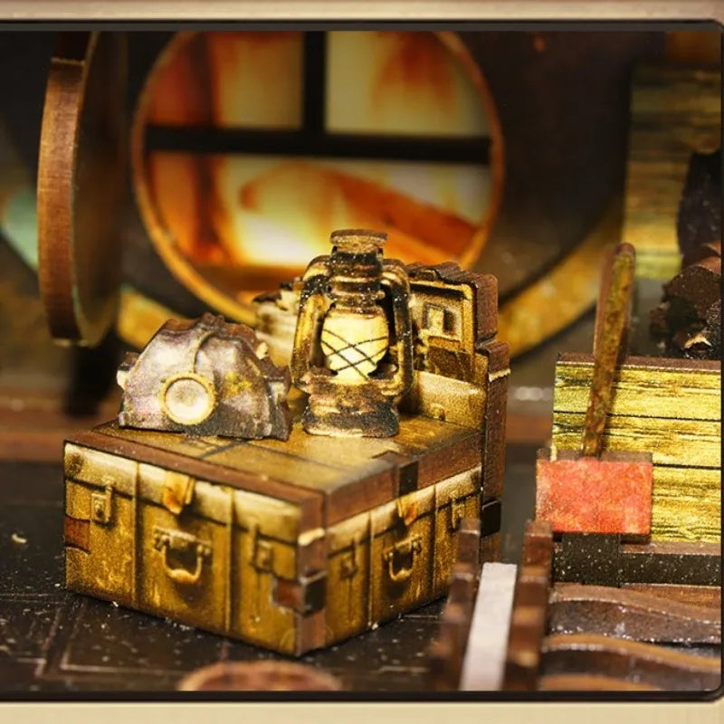 Detailansicht eines dekorativen Elements im Book Nook - Mechanical Rhythm mit feinen Details