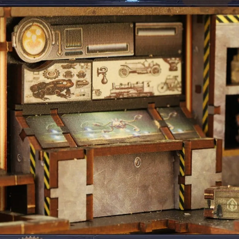 Detailansicht eines dekorativen Elements im Book Nook - Mechanical Rhythm mit feinen Details