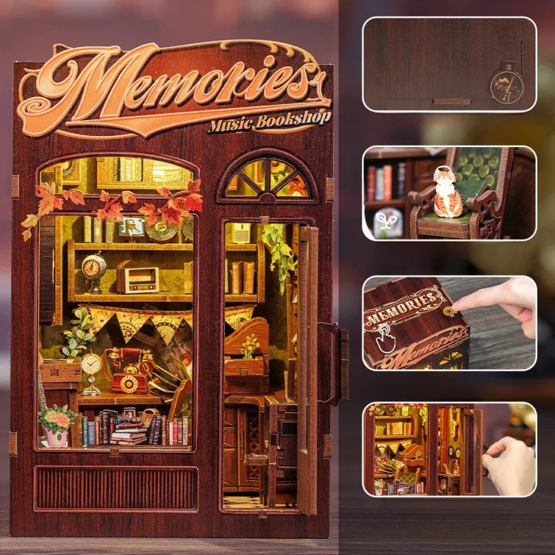 Detailansicht eines dekorativen Elements im Book Nook - Memories Music Bookshop mit feinen Details