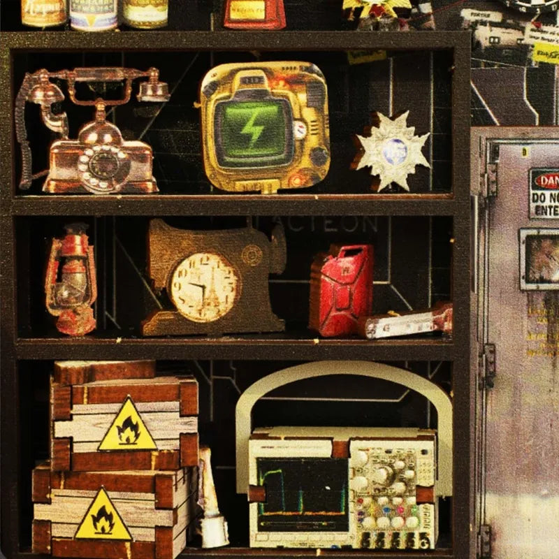 Detailansicht eines dekorativen Elements im Book Nook - Military Base mit feinen Details